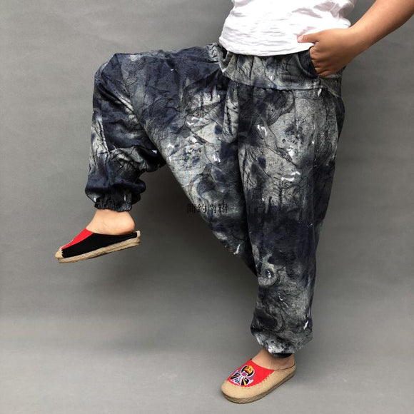 Pantalones Holgados Talla Grande Unisex con Entrepierna Amplia