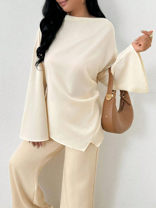Blusa Larga con Dobladillo Irregular para Mujer - Image 3