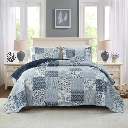 Juego de Cama de Algodón Puro Lavable Tres Piezas con Acabado Suave - Image 4