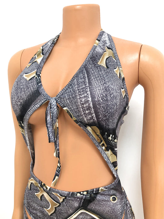 Jumpsuit Ajustado con Espalda Abierta y Estampado Digital - Image 8