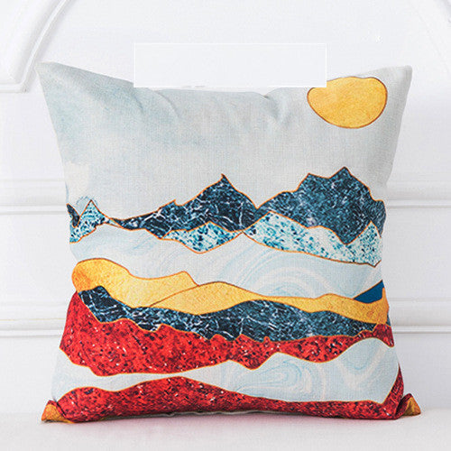 Funda de Cojín Cuadro Óleo Montaña Amanecer - Image 9