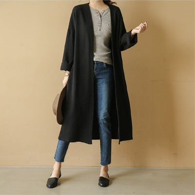 Cardigan Cuello Redondo Manga Larga Casual Cómodo - Image 18