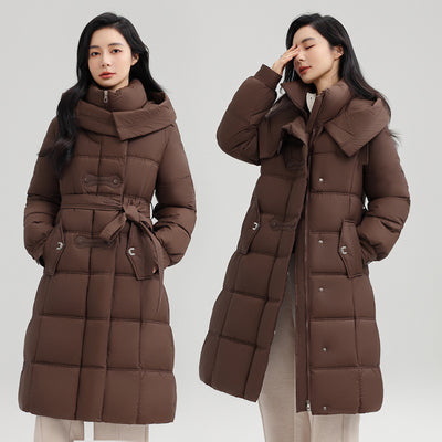 Abrigo Elegante Ajustado de Largo Medio para Mujer