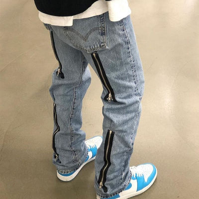 Pantalones Vaqueros Rectos para Hombre con Cierre - Image 11