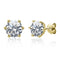 Classic Six-claw Moissanite Earrings D Color 0.51 Carats White Gold 1 Carat