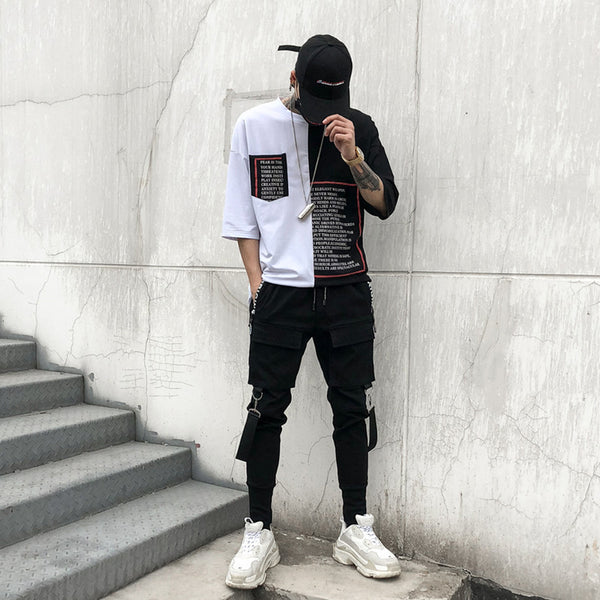 Pantalones Harem Cónicos Coreanos para Hombre - Estilo Street Wear Ajustado