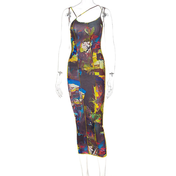 Vestido Halter Estampado para Verano - Diseño Elegante y Fresco
