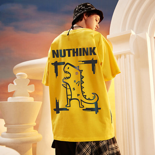 Playera Corta Reflectante con Diseño Dinosaurio para Hombre - Image 4