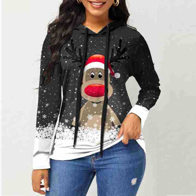 Sudadera Estampado Alce con Capucha y Manga Larga - Image 7