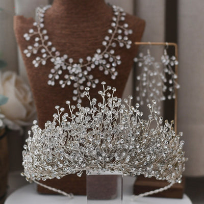 Corona Nupcial Tiara Boda Hecha a Mano - Image 17