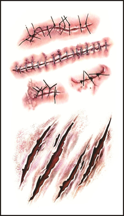 Pegatina de Tatuaje de Herida de Halloween - Image 19
