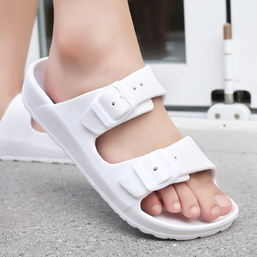 Sandalias y Pantuflas Hombre Talla Grande Blancas para Pareja - Zapatos de Playa - Image 10