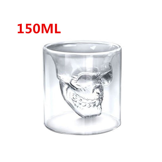 Vaso de Cristal Doble Transparente con Diseño Calavera - Image 7