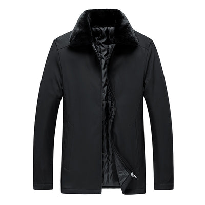 Abrigo Acolchado de Algodón con Cuello de Pelaje Cálido - Image 4