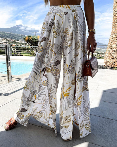 Conjunto Elegante: Blusa Estampada con Pantalón Ancho - Image 13