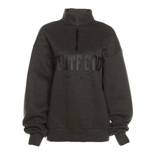 Sudadera Suelta Estampada con Cierre para Mujer - Manga Larga Otoño - Image 4