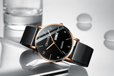 Reloj de Cuarzo para Hombre con Malla de Acero Negro - Image 14