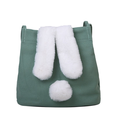 Bolsa de Lona para Mujer con Diseño de Conejo Kawaii - Bolso de Hombro Grande - Image 12