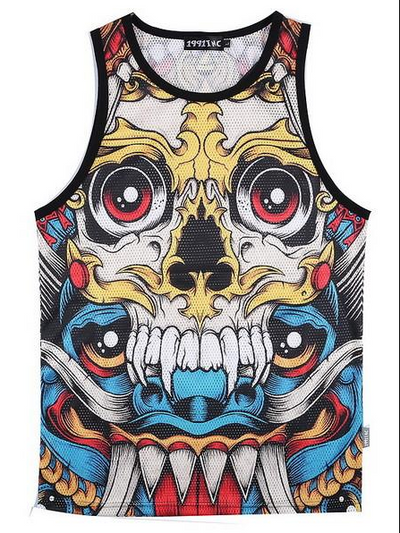 Playera de Malla Calavera - Diseño Edgy y Versátil - Image 4