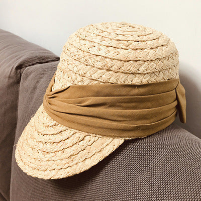 Sombrero de Algodón Plisado con Moño para Mujer - Versátil y Elegante - Image 4