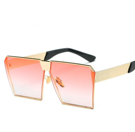 Silver-framed square polarized sunglasses with dark gray lenses and textured temples on a white background. - Image 5