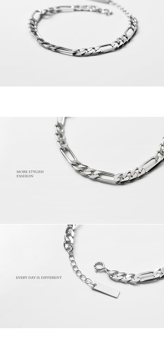 Pulsera de Plata Eslabones con Cierre de Seguridad S925 - Image 10