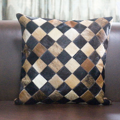 Almohada Decorativa de Piel Sintética con Tejido Entrelazado - Image 11