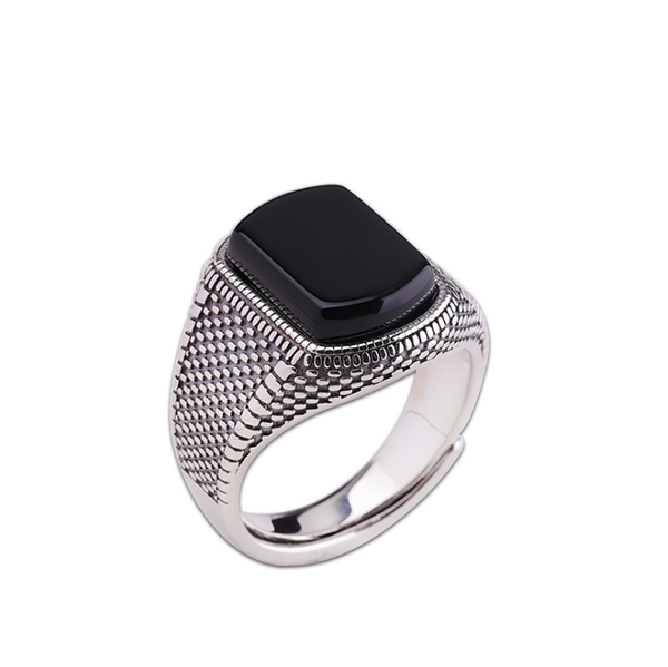 Pulsera de Plata Esterlina 925 con Ágata Negra Deslumbrante