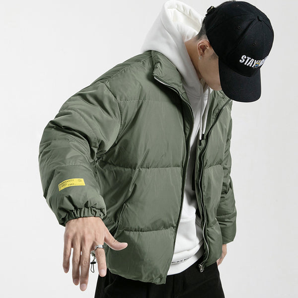 Chamarra Acolchada con Cuello Alto para Hombre