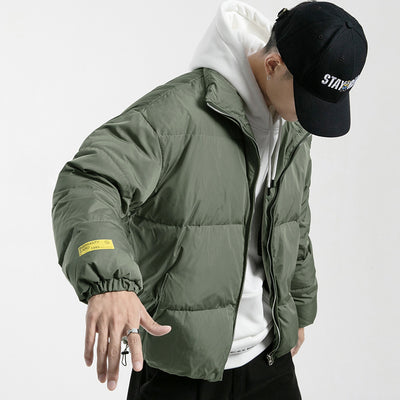 Chamarra Acolchada con Cuello Alto para Hombre