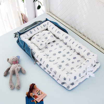 Cuna Portátil Plegable de Algodón para Bebé - Image 10