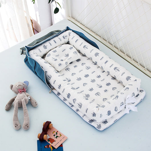 Cuna Portátil Plegable de Algodón para Bebé - Image 10