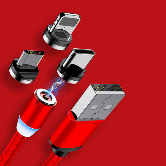 Cable Magnético 3 en 1 USB-C, Micro USB y Lightning