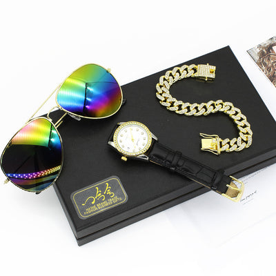 Conjunto Elegante: Gafas de Sol Mujer + Reloj Pulsera de Diseño - Image 4