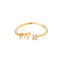 Golden stainless steel unisex ring Dorado M