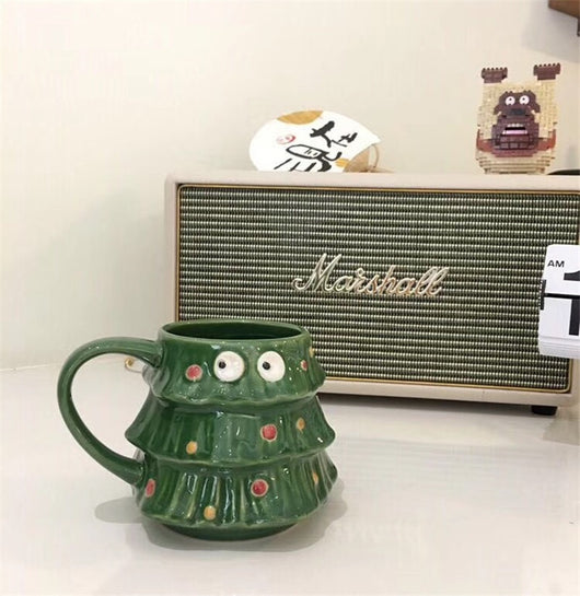 Taza Navideña de Cerámica con Árbol Creativo - Taza para Café y Leche - Image 4