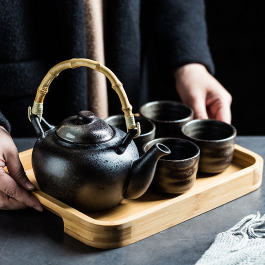 Juego de Tetera y Tazas de Cerámica Japonesa Artesanal - Image 4