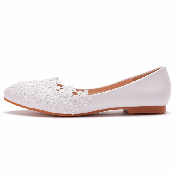 Zapatos Planos Blancos de Punta Afilada - Comodidad y Elegancia