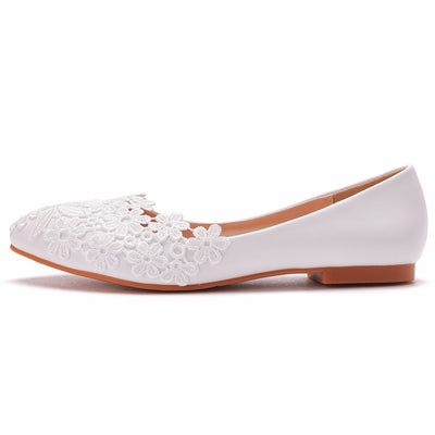Zapatos Planos Blancos de Punta Afilada - Comodidad y Elegancia