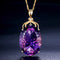 Amethyst Pendant Amethyst Sweater Chain Pendant Copper