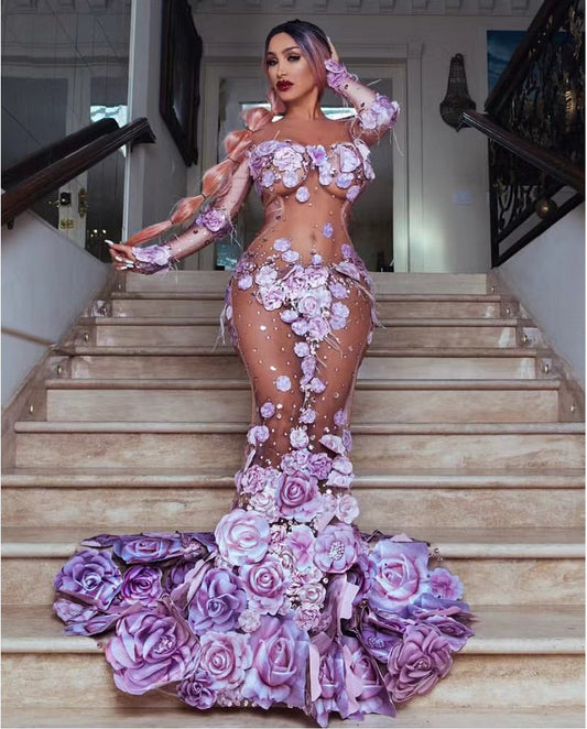 Vestido Ajustado de Manga Larga Realzador - Image 2