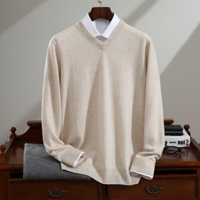 Suéter Base de Cachemira Pura para Hombre