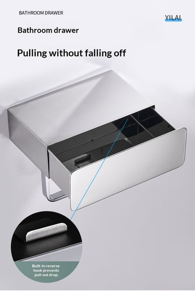 Organizador de Baño Negro con Repisa para Papel Higiénico y Toallitas - Image 16