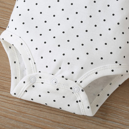 Conjunto de 5 Piezas Enterizo Bebé con Mangas Volantes - Image 3