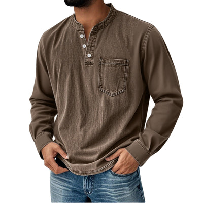 Playera de Manga Larga con Botones para Hombre Joven - Image 9