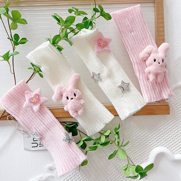 Calcetines Cálidos Estilo Coreano para Niñas - Medias Suaves de Lana con Diseño Adorable