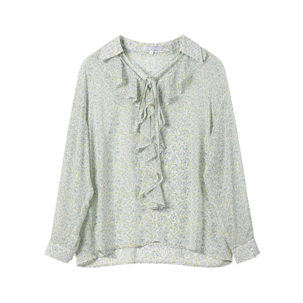 Blusa Francesa con Solapas y Estampado Floral Elegante - Image 4