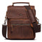 Bolsa Mensajero de Cuero Retro para Hombre - Maletín de Cuero Genuino Gran Capacidad