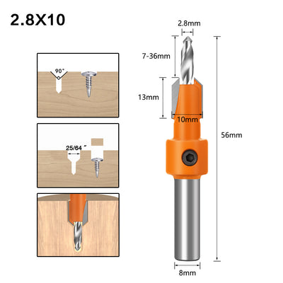 Tornillo Autorroscante de Cabeza Aleada con Broca Escalonada para Madera - Image 4