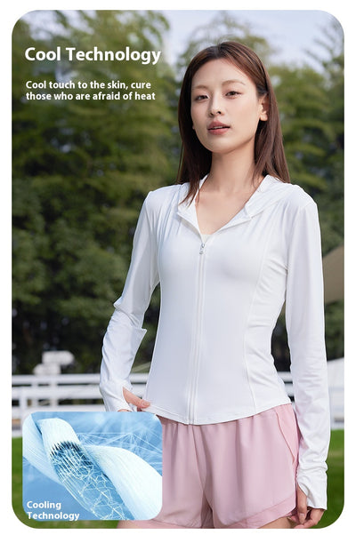 Chaqueta Yoga Ajustada UPF50 Protección Solar para Mujeres - Image 16